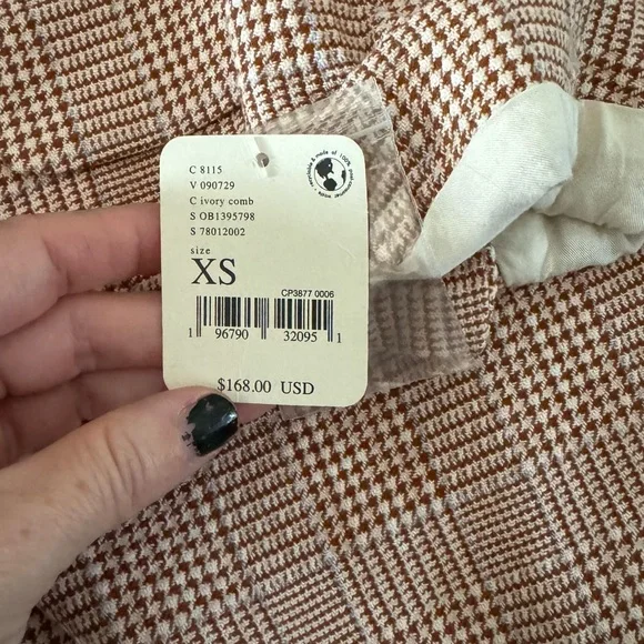 🏷️ BNWT Free People ‘Bowie’ Blazer (Ivory Combo) - Picture 4 of 13